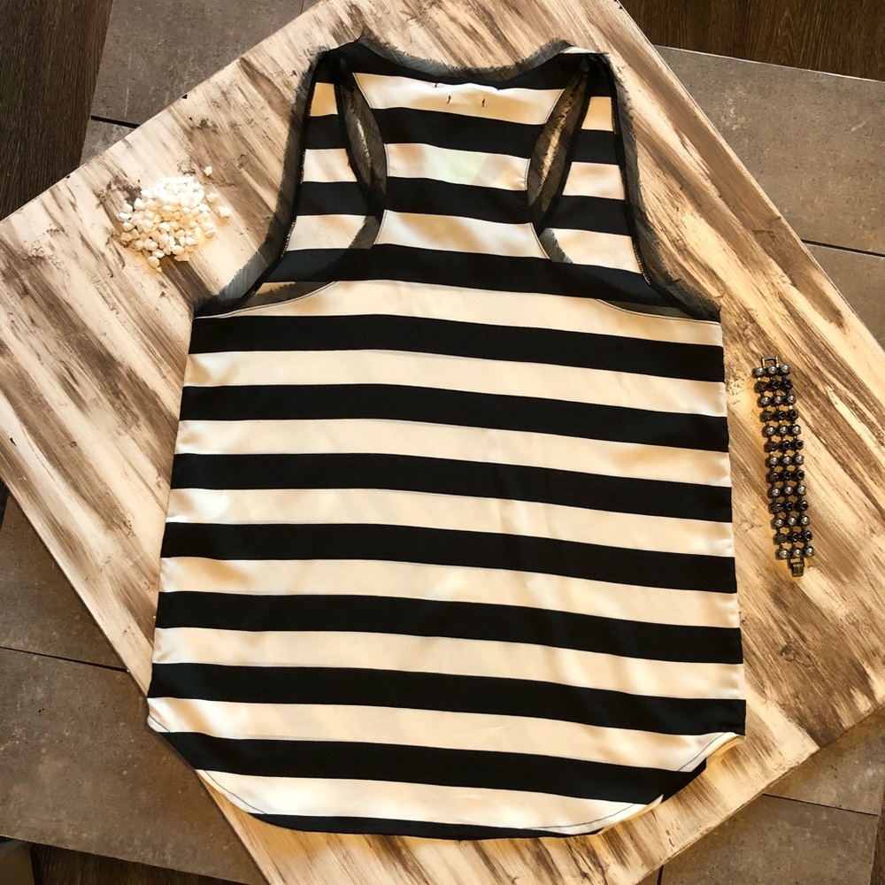 2[Basement Collection] Striped racer back tank. - Picture 3 of 4